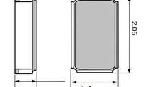 ± 20 ppm 32 kHz kristalai, kaip 2 x 1,2 mm